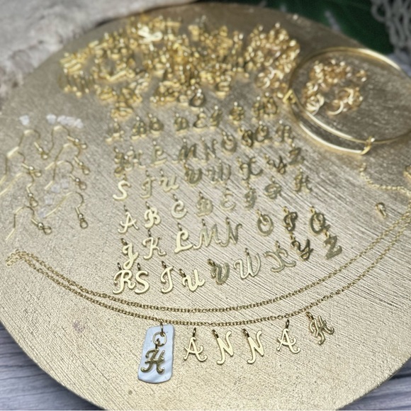 125pc Gold Alphabet Letters Charms Bracelet & More Jewelry Making Mega Bundle - Picture 10 of 16